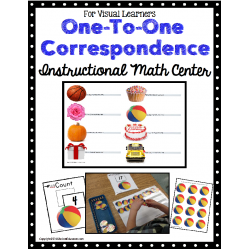 One To One Correspondence Instructional Math Center for Special Education/Autism